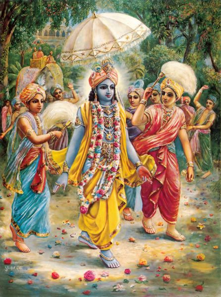 Lord Krsna Entering the City of Dvaraka